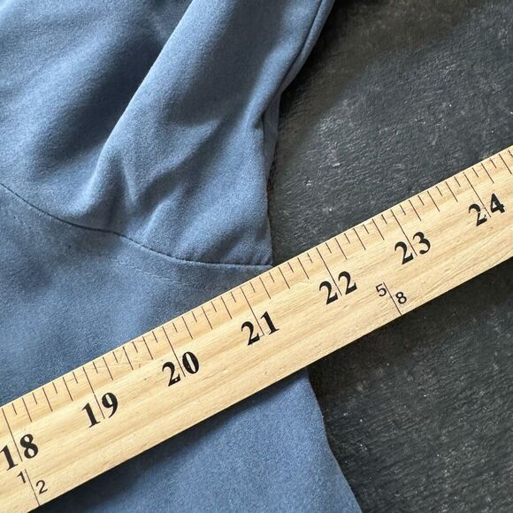 London Fog Blue Zip Up Jacket Essential Women’s Size M Petite Hooded Adjustable - Picture 11 of 12